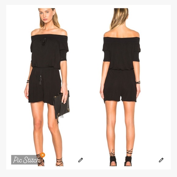 Ohne Titel Black Off Shoulder Romper